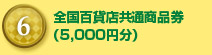 全国百貨店共通商品券（5,000円分）[２名様]