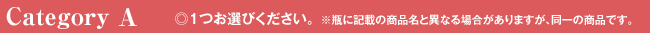 カテゴリーA　◎1つお選びください