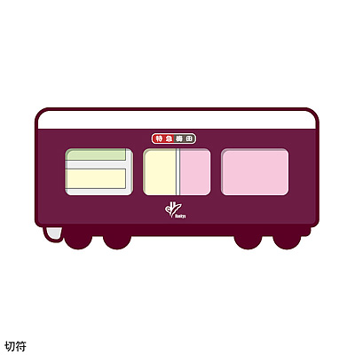 阪急沿線お買いもの散歩 Tokk Mall Hankyu Densha ふせんセット